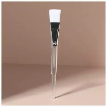 Кисть для нанесения масок 17 см, нейлоновый ворс, цвет прозрачный/белый