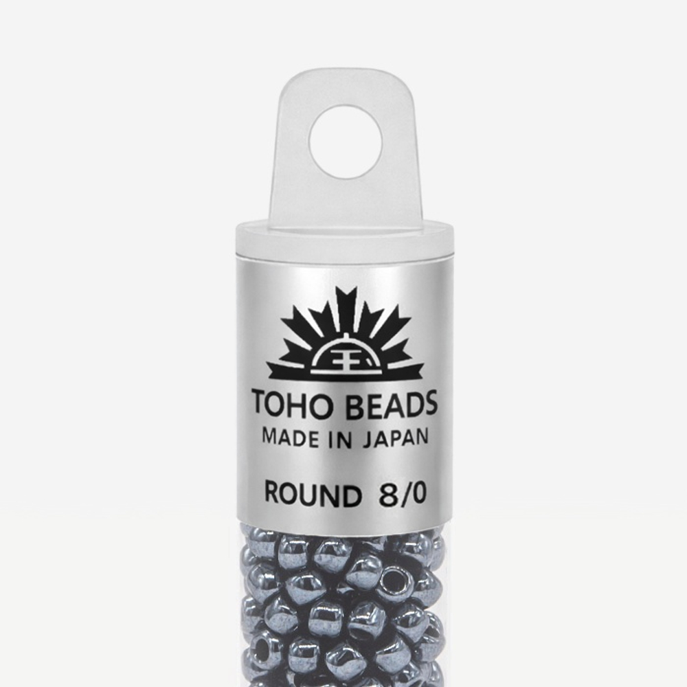 Японский бисер TOHO Round 8/0 (№81), металлизированный, непрозрачный глянцевый