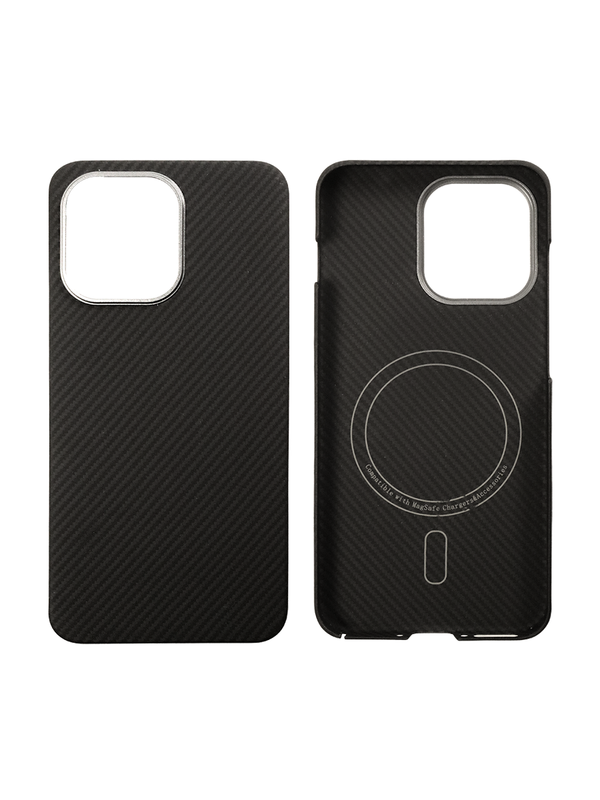 Карбоновый чехол для Oneplus 13T с MagSafe черная сетка (Black)