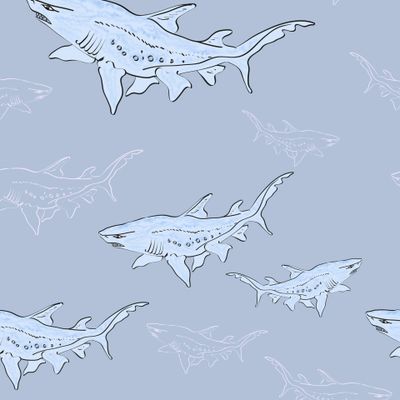 Акулы на голубом