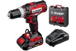 Аккумуляторная дрель-шуруповерт ЗУБР ДШЛ-145-21