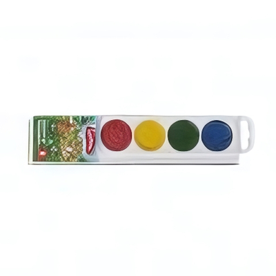 Акварель медовая 6 цветов, без кисти, пластик (Creativiki)