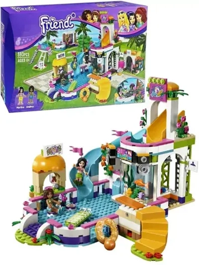 Конструктор Френдс Летний бассейн Хартлейк 593 детали 10611