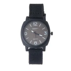 Часы наручные мужские Aam d=4.5 см, ремешок текстиль 25 см, чёрный