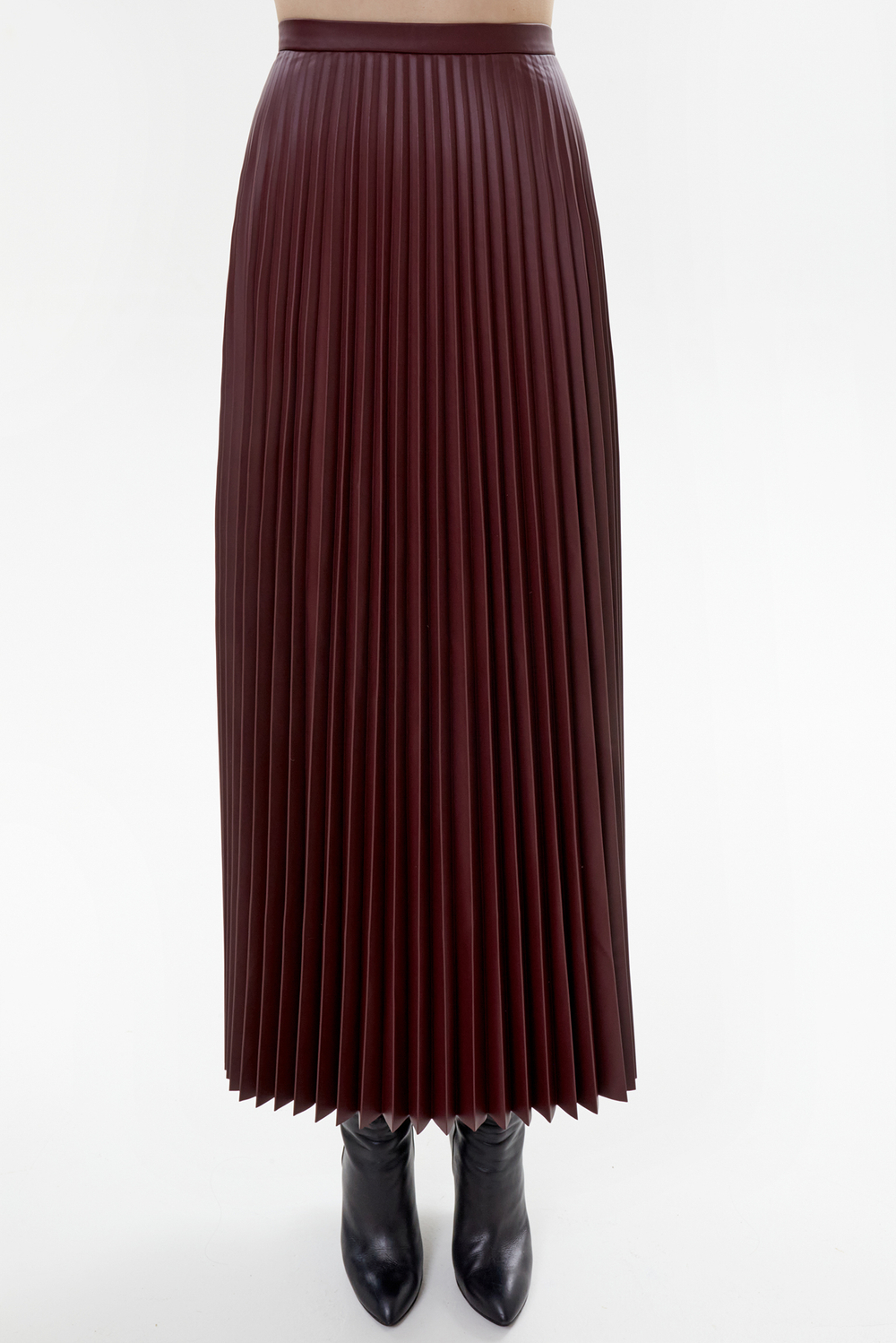 Юбка плиссирорваная, бордовый