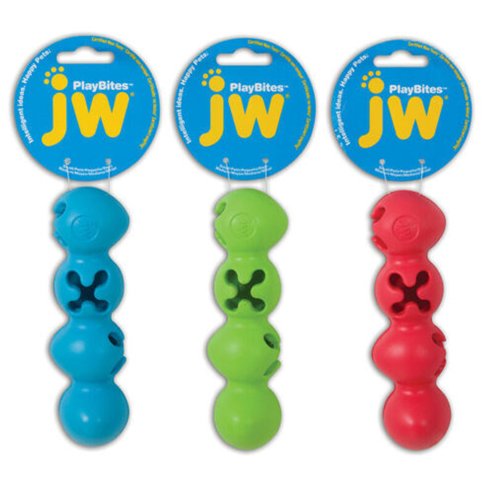 Игрушка J.W. для щенков гусеница контейнер для лакомства маленький 15 см