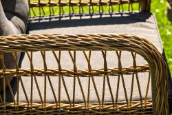 "Эспрессо–150 C" обеденная группа плетеная, цвет соломенный