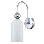 Настенный светильник 1x60Вт E14, металл/стекло, хром