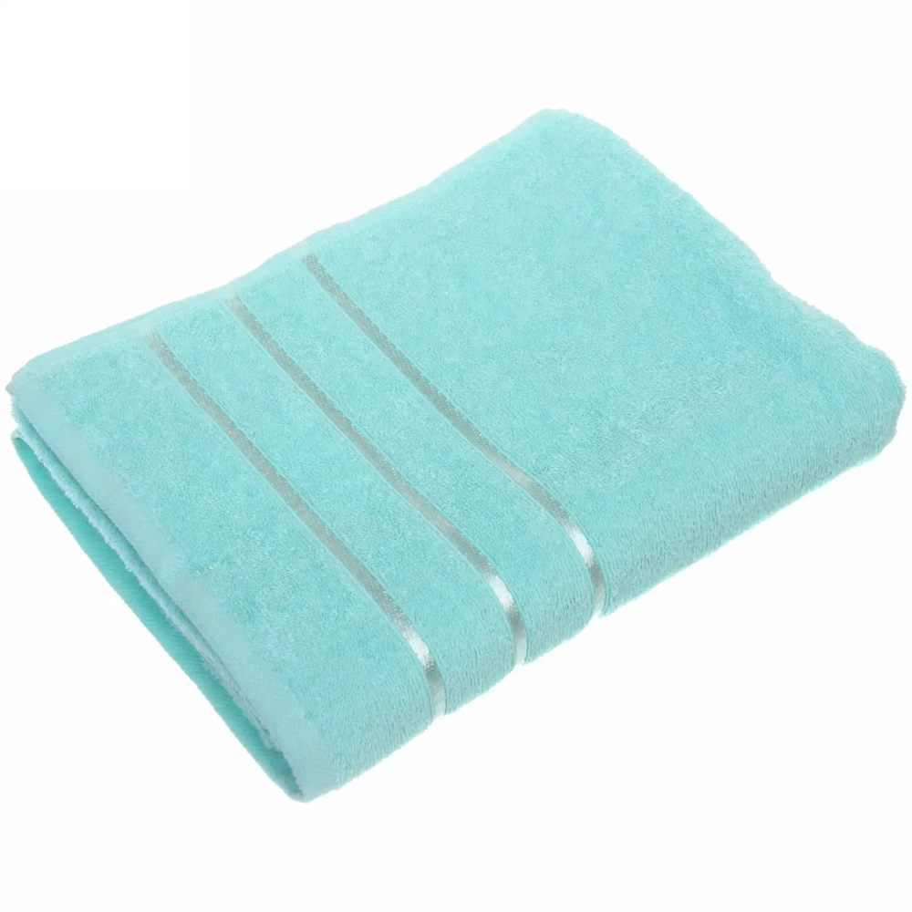 Полотенце махровое 70*140см «LUNA» цвет мятный 05010 плотность 360гр/м2 с петелькой-подвесом