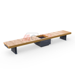 Лавка Rail Road 03 двойная с вазоном