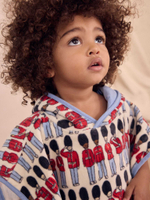 Пончо махровое пляжное для мальчика Next AG2-969, Голубой, Красный