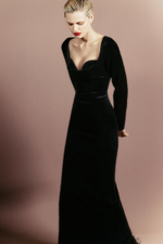 Платье миди из бархата