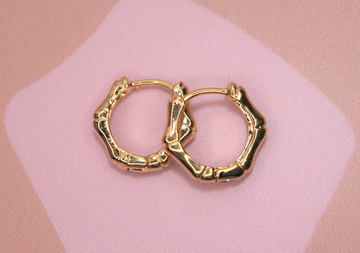 Швензы кольца бамбук 15х14 мм позолота