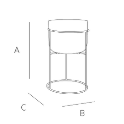 Zara Home Кашпо из металла, цвет золотой, 40 см