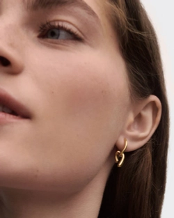 Серьги Mini Twist Hoops серебро 925 пробы покрытое золотом