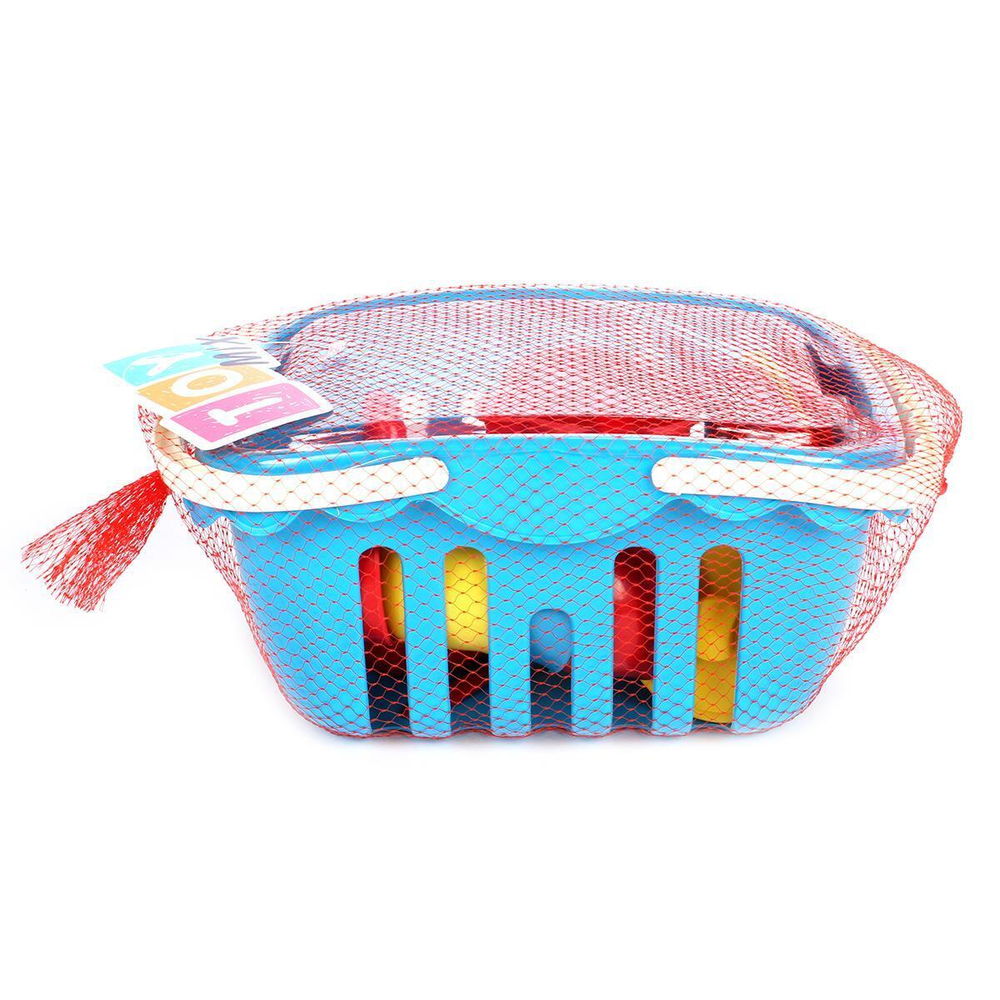 Пластмассовый игрушечный набор "Посуда с корзинкой", РР 2015-001