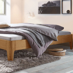 Кровать без изголовья из массива дуба Lugos'Art