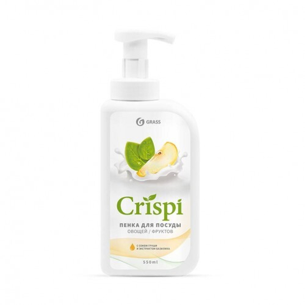 GraSS  Пенка для мытья посуды GraSS CRISPI С соком груши и экстрактом базилика 550мл