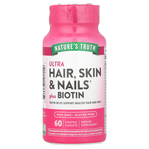 Nature's Truth, Ultra Hair, Skin & Nails плюс биотин, 60 капсул в оболочке