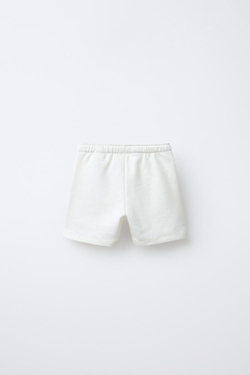 ZARA ШОРТЫ-БЕРМУДЫ MICKEY MOUSE © DISNEY, ЖЕЛТОВАТО-БЕЛЫЙ