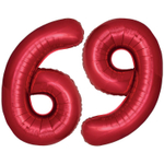 Шар фольгированный Цифра 6 101 см (Красный)