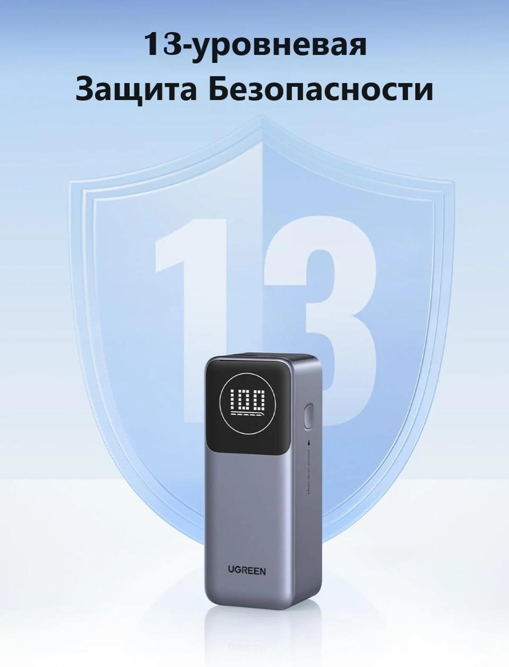 Внешний аккумулятор Ugreen 35526 12000 мАч серый