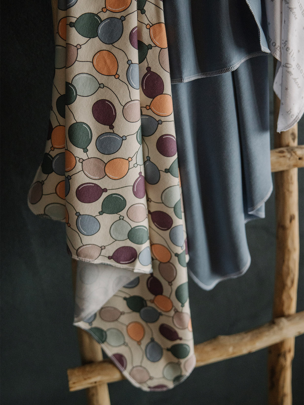 Сет из 3х пелёнок Mjölk Шарики/Blue Shadow/Hello Mommy