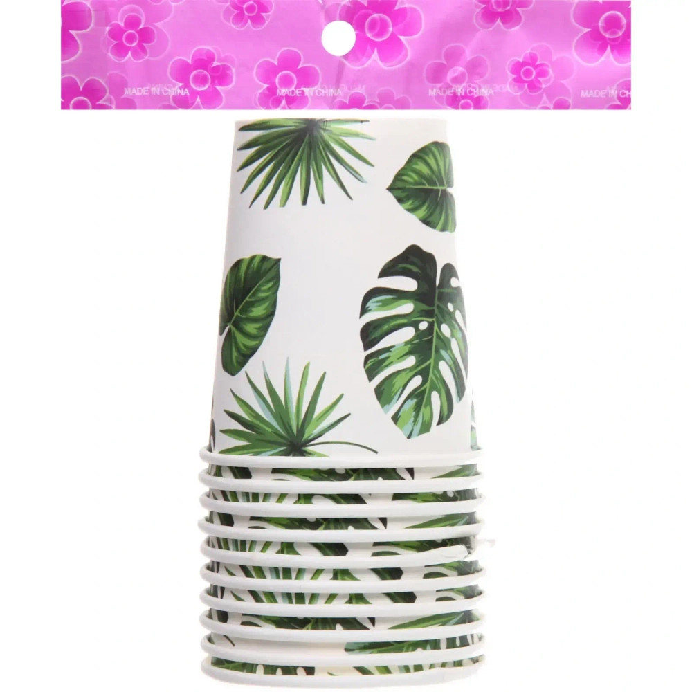 Стакан бумажный 0,2л в наборе 10 шт «Тропики»