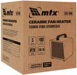 Тепловая пушка керамическая MTX SHCL-3000, квадратная, 230 В, 480 м3/ч, 1/3 кВт, арт. 96403