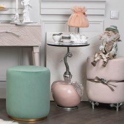 Столик декоративный с серебрянной столешницей Яблоко Евы Сильвер Пиони