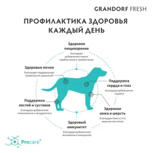 Сухой корм GRANDORF Fresh Dog Adult MAXI Lamb&Sweet Potato для собак крупных пород из свежего мяса ягненка с бататом