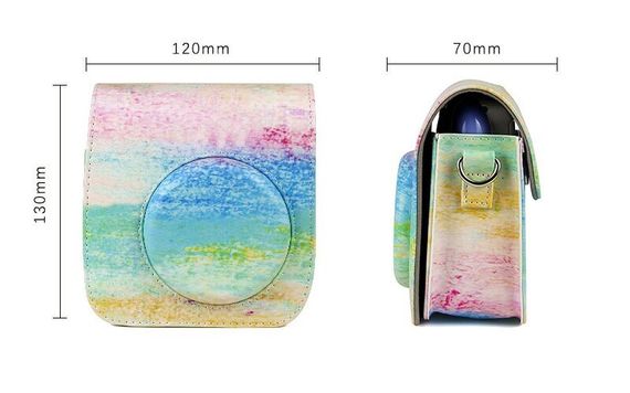 İnstax fotoaparat üzlüyü \ Instant Camera Case Mini 8, 9, 11 watercolor