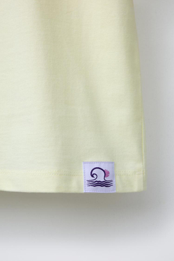 ZARA ФУТБОЛКА С НАДПИСЬЮ И НАШИВКОЙ, ЖЕЛТЫЙ