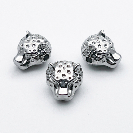 Бусина Леопард, сталь, размер 12*10 мм, цена за 1 шт