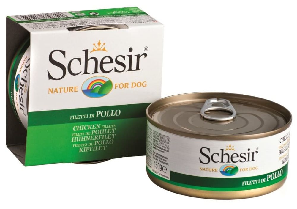 "Schesir" консервы для собак ЦЫПЛЁНОК 150гр