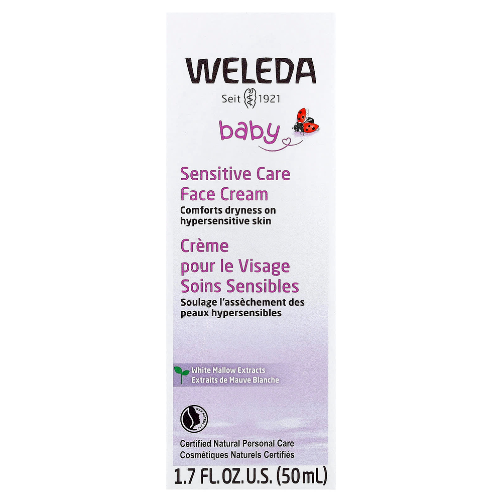 Weleda, Детский крем для чувствительной кожи, с экстрактом белой мальвы, 50 мл (1,7 жидк. унц.)