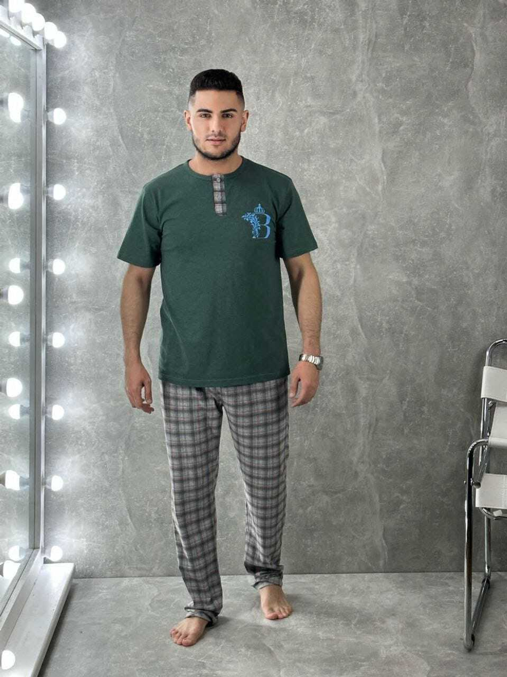 [m]Пижама мужская штаны+футболка 8843