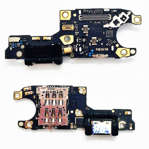 Шлейф для Huawei Honor 70 плата на системный разъем/разъем SIM/микрофон - Премиум