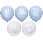 Воздушные шары 10 шт, 10»/25см «Наш сыночек», Голубой/белый