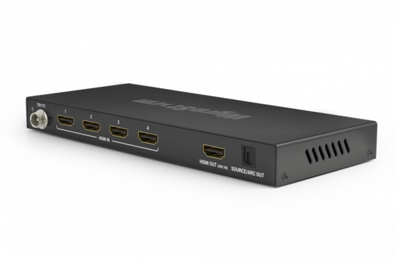 Wyrestorm EXP-SW-0401-8K - компактный HDMI коммутатор (48 Гб/с, 8K/120 4:4:4), 4 входа, 1 выход (с масштабированием), поддержка де-эмбендинга аудио, ARC, CEC.