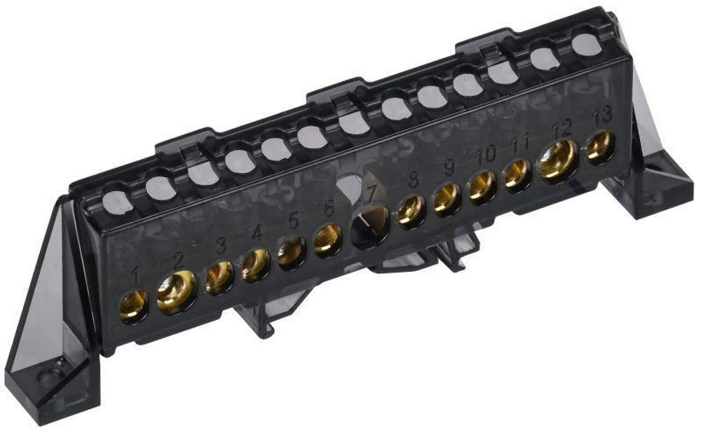 Шина нулевая N в комб. изол. &quot;Стойка&quot; 8х12-6+6-Ч TEKFOR IEK TF-NN20-66-DP-K02