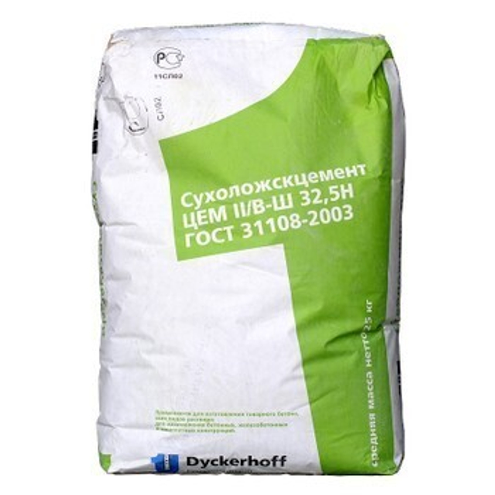 Цемент 500 (25 кг) ЦЕМ I 42,5 Н Сухой Лог