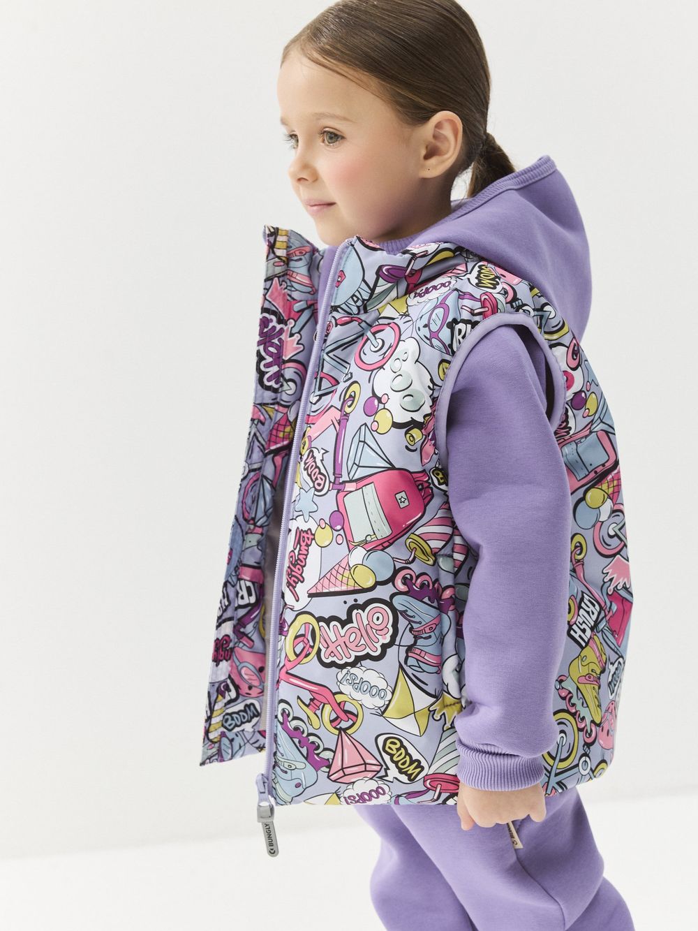 Жилет стеганый на молнии "Sporty Girl"