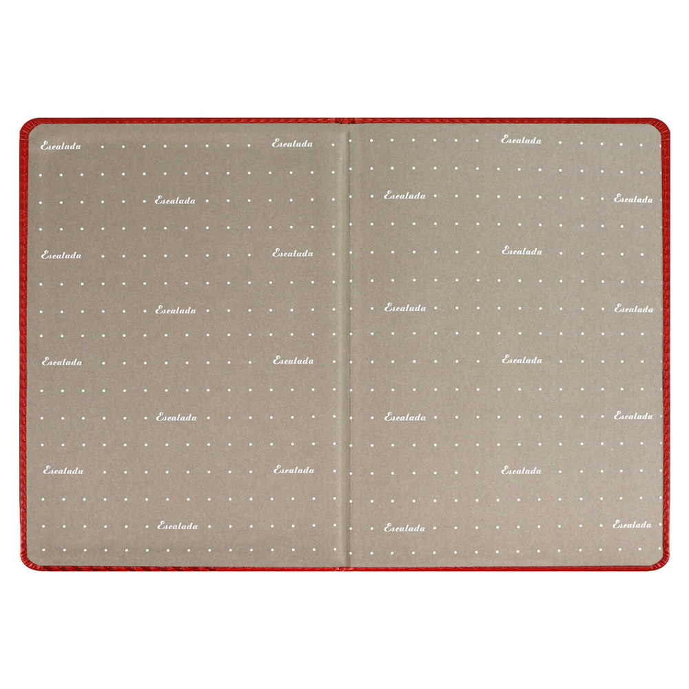 Ежедневник датированный 2026 ESCALADA, А5, 176 л., арт. 70222/ 15 САРИФ КРАСНЫЙ (кожзам: 146x211 мм, твёрдый переплёт с поролоном, материал обложки: искусственная кожа "Сариф"; декор: блинтовое тиснение; способ крепления блока: ниткошвейный; вн. блок