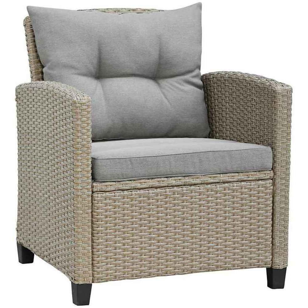 Плетеный комплект мебели с диваном AFM-804B Beige-Grey