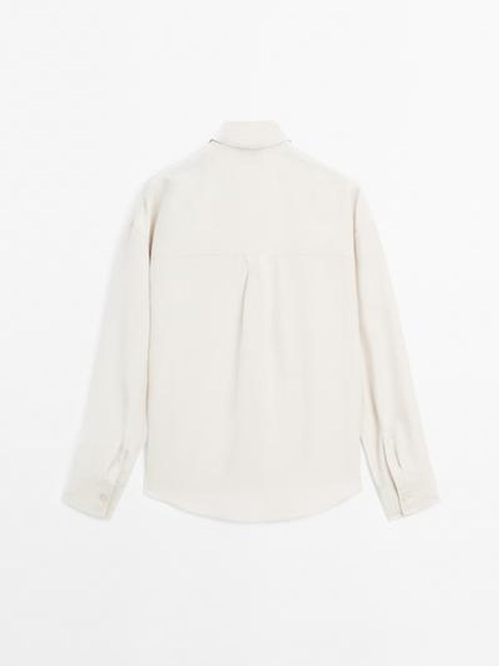 Massimo Dutti Рубашка из струящейся высокотехнологичной ткани, бежевый