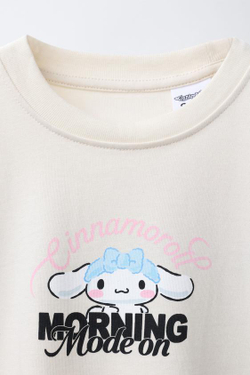 ZARA ЛОНГСЛИВ CINNAMOROLL © SANRIO, ЭКРЮ