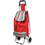 Тележка хозяйственная с сумкой и откидным стулом (90,5*37*56см, колеса 16см)