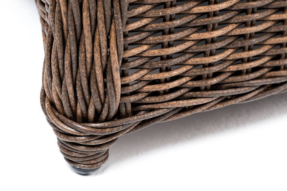 "Равенна" диван двухместный плетенный из ротанга, цвет коричневый