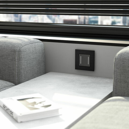 Рамка на 1 пост AluMax (черный алюминий)